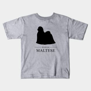 Maltese Black Silhouette Kids T-Shirt